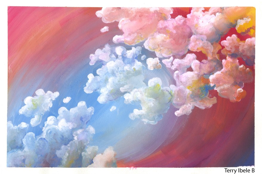 Sheridan Animation Student Gouache Cloud Studies
