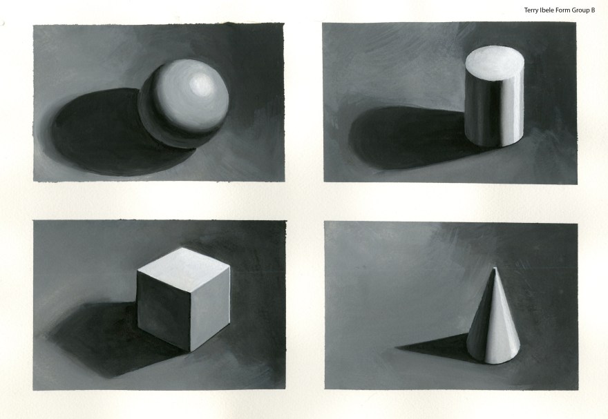 Sheridan Animation Student Gouache Light Shapes